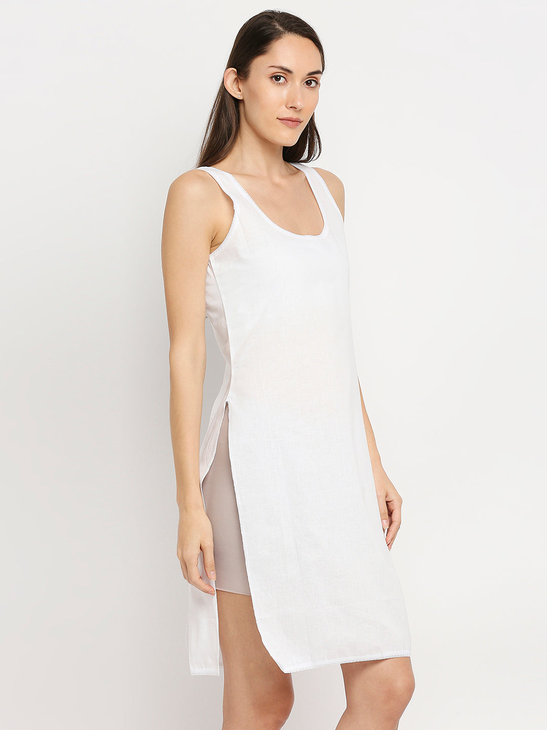 Ethnic Hand Block Printed Pure Cotton Long Tunic Top/Kurti For Women White  | eBay